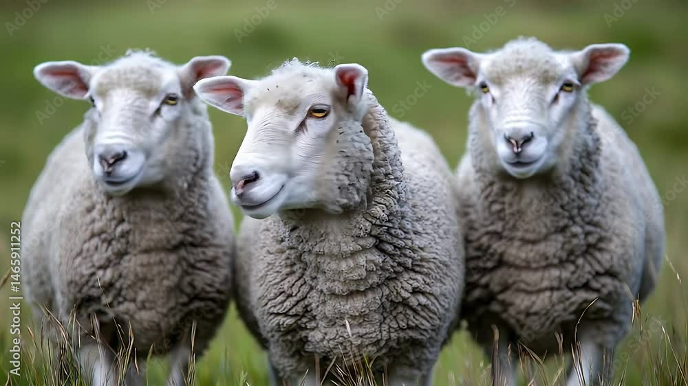 Three Sheep in a Green Pasture Three Sheep in a Green Pasture