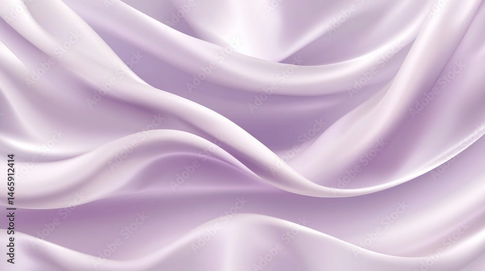 Fototapeta premium Elegant lavender silk drapery background with soft folds and shadows, creating a luxurious and smooth texture effect