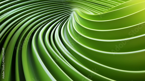 Abstract green spiral design