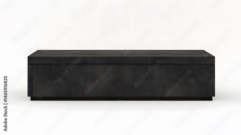 Fototapeta premium Modern Dark Grey Concrete Coffee Table Studio Mockup