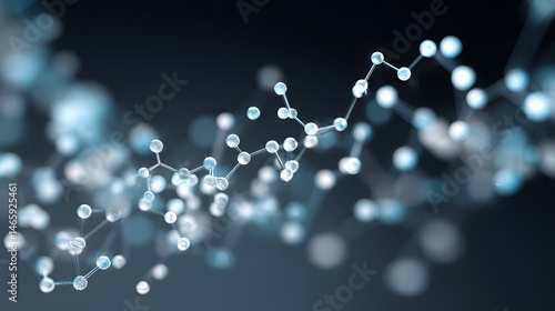 Conceptual visualization of a descending graph line composed of glowing insulin molecular structures on a clean medical background, symbolizing decline in hormone levels or metabolic imbalance