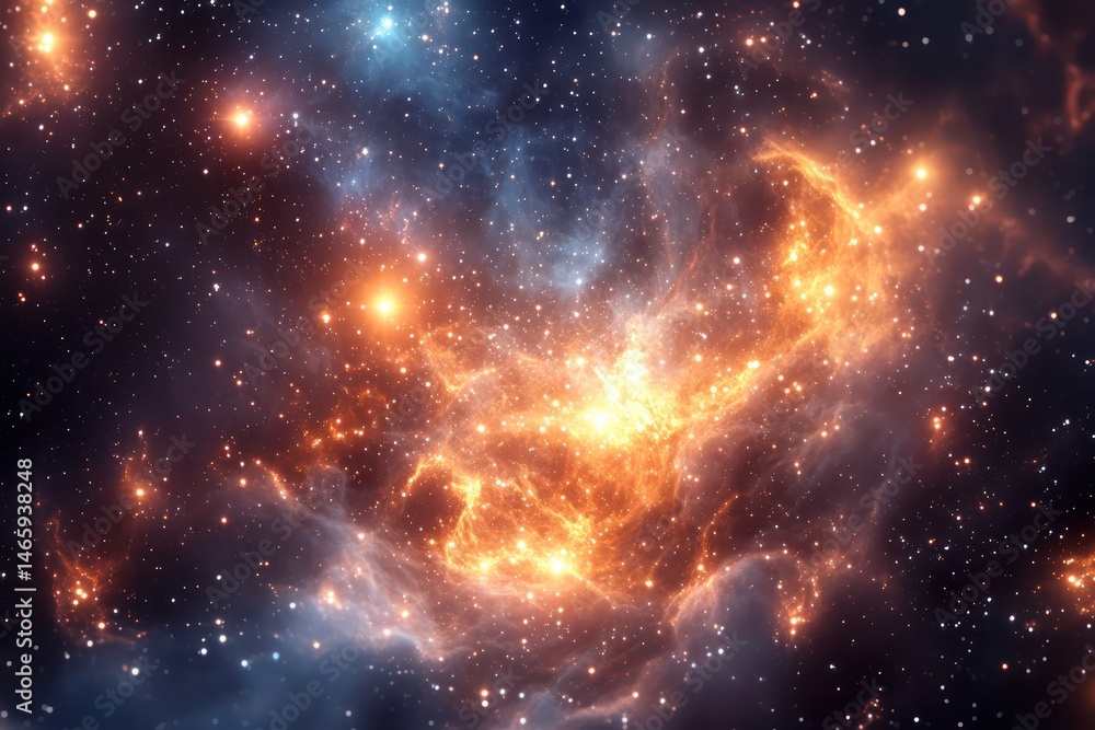 Celestial nebula abstract illustration Celestial nebula abstract illustration