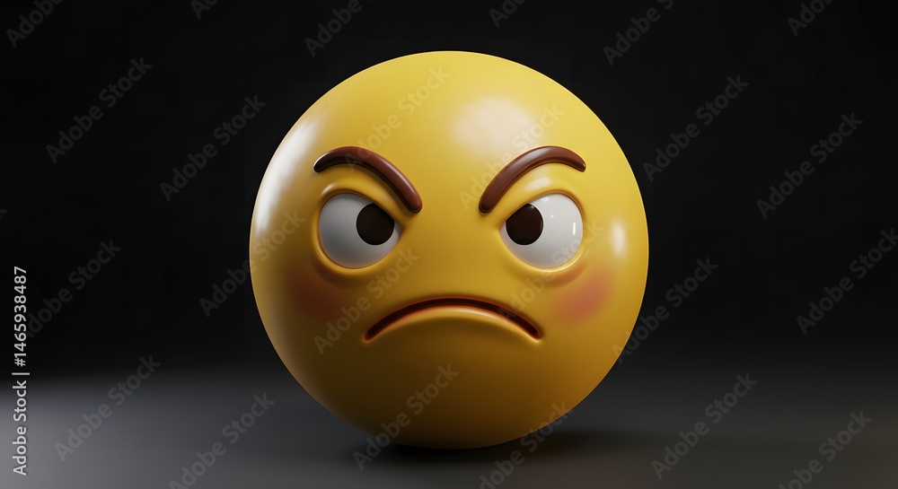 Fototapeta premium Angry Emoji Expression