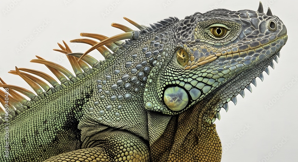 Fototapeta premium Close-up of a Green Iguana