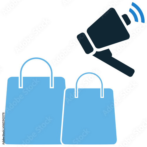 Store promotions icon vector for marketing, advertising, and campaign visuals. Ideal for highlighting discounts, special offers, limited sales, or promotional deals in store.