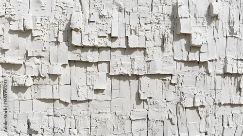 Abstract White Textured Wall Background,  Modern Art Block Pattern Design