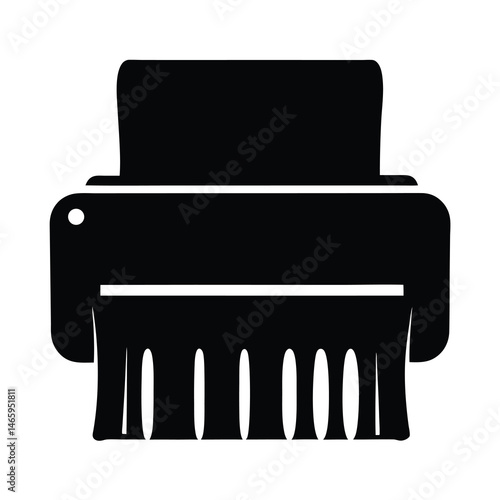 paper shredder vector silhouette icon - ideal for business, office, or remote work graphics.