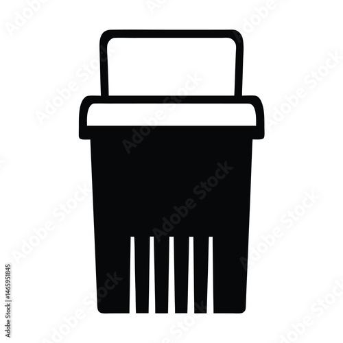 paper shredder vector silhouette icon - ideal for business, office, or remote work graphics.