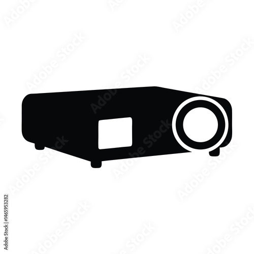 projector vector silhouette icon - ideal for business, office, or remote work graphics.