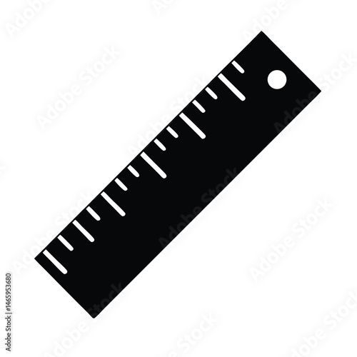 ruler vector silhouette icon - ideal for business, office, or remote work graphics.