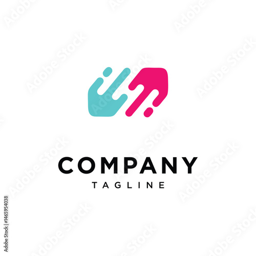 Letter H Technology Arrow Logo Icon Vector