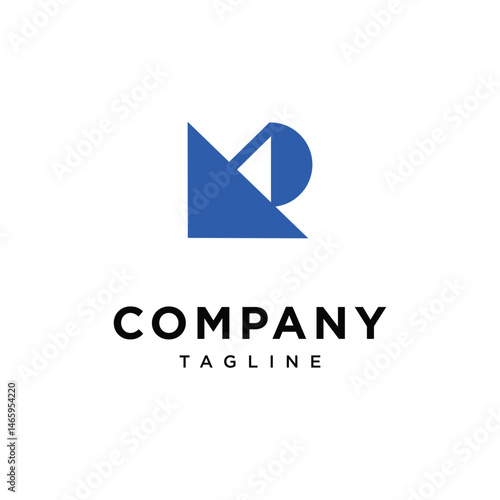 Letter M R logo icon vector.