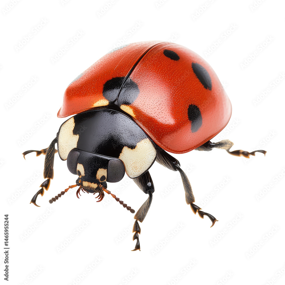 Close-up ladybug, vibrant colors Close-up ladybug, vibrant colors