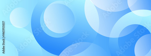 Blue abstract background with overlapping circles. Suitable for corporate presentations, technology websites, or modern design projects needing a sleek look.