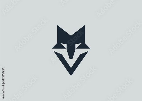 Geometric wolf logo for tech, gaming, or bold modern branding.
