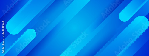 Blue abstract background with diagonal lines and semicircles. Suitable for web design, presentations, and digital art projects needing a modern touch.
