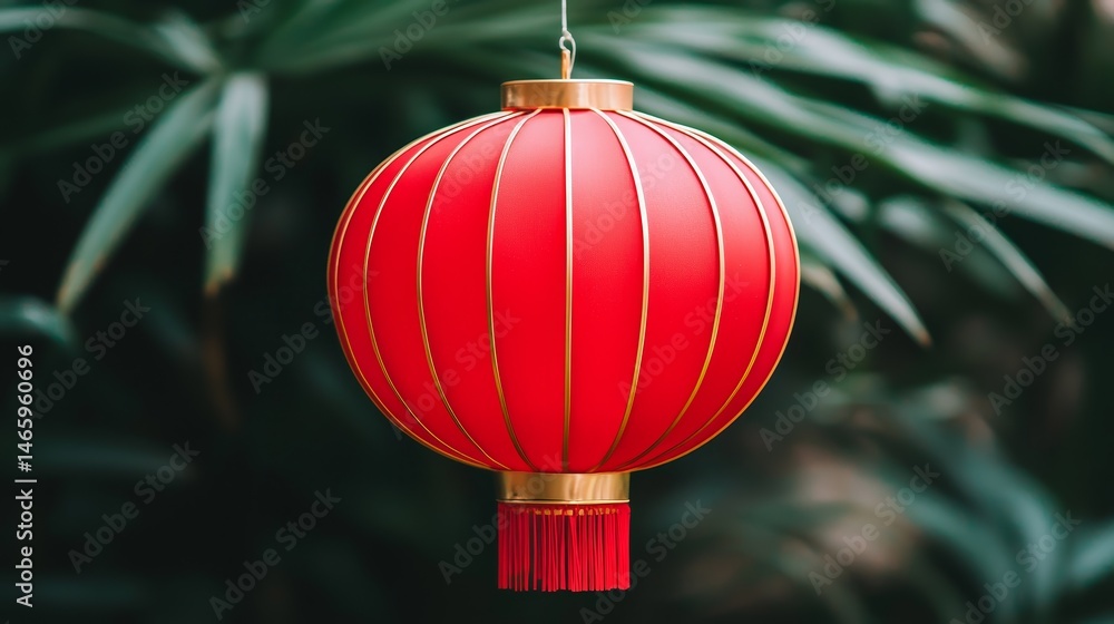 Obraz premium Lantern by the Riverside with Reflective Scenery