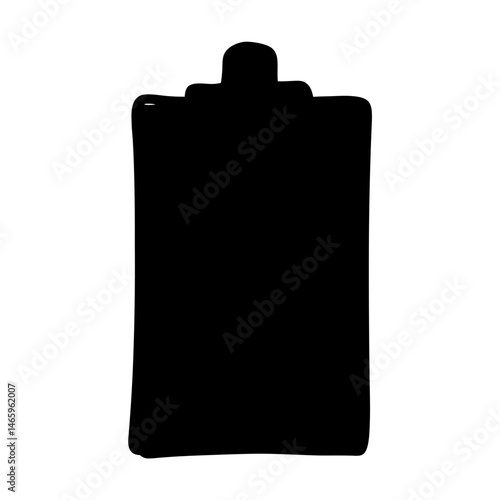clipboard vector silhouette icon - ideal for business, office, or remote work graphics.
