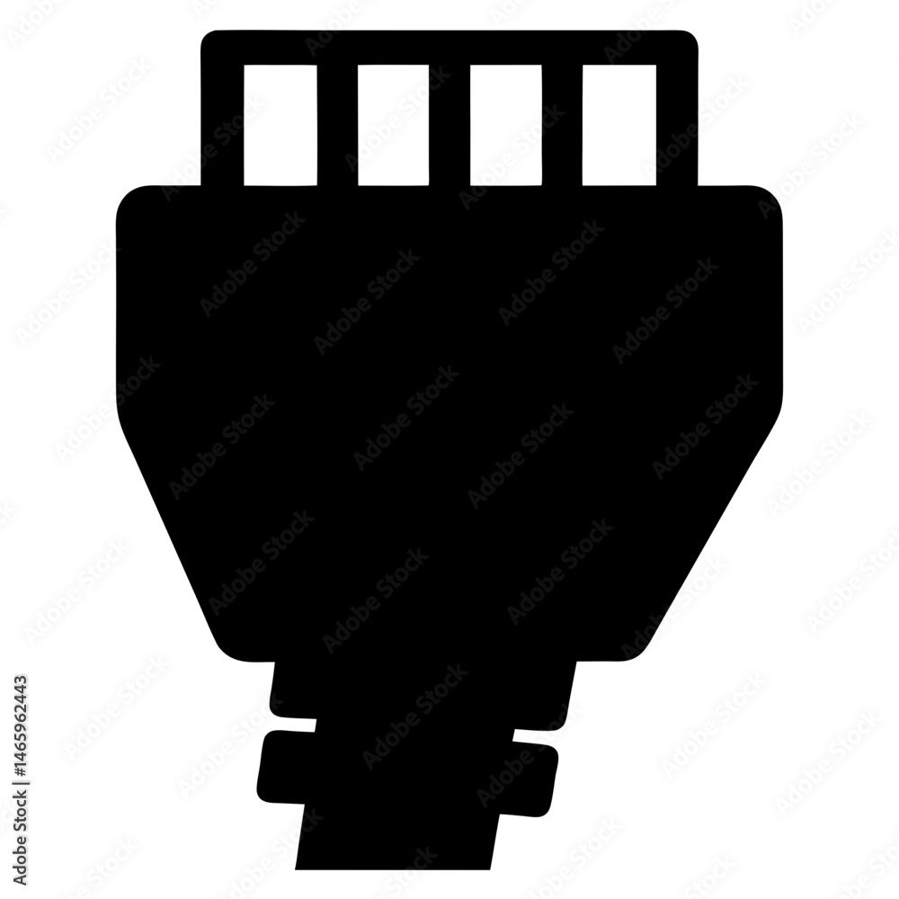 ethernet cable vector silhouette icon - ideal for business, office, or remote work graphics. ethernet cable vector silhouette icon - ideal for business, office, or remote work graphics.