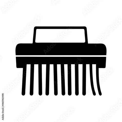 paper shredder vector silhouette icon - ideal for business, office, or remote work graphics.