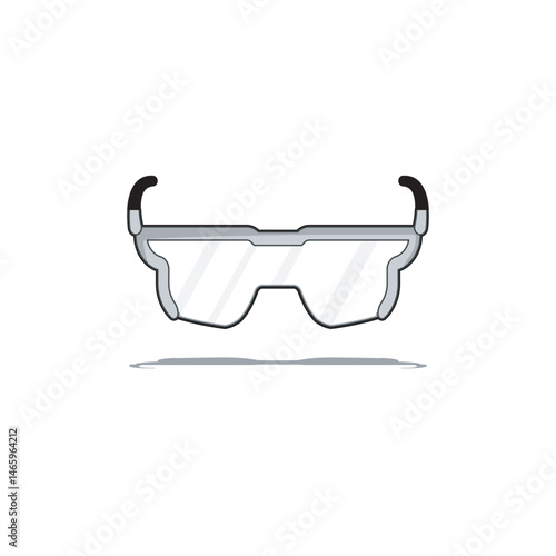 Clean vector of safety glasses for PPE, workplace safety, and industrial protection visuals—perfect for infographics, manuals, and e-learning content.