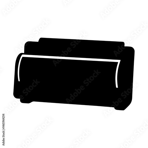 toner cartridge vector silhouette icon - ideal for business, office, or remote work graphics.