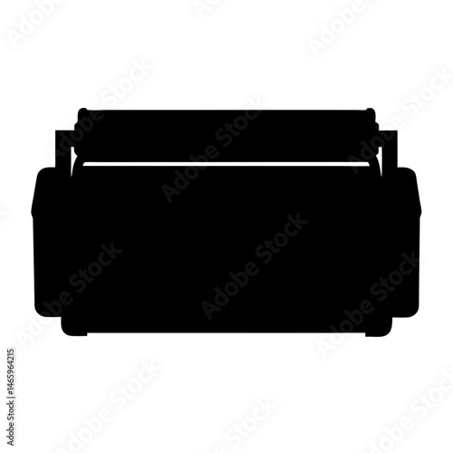 toner cartridge vector silhouette icon - ideal for business, office, or remote work graphics.