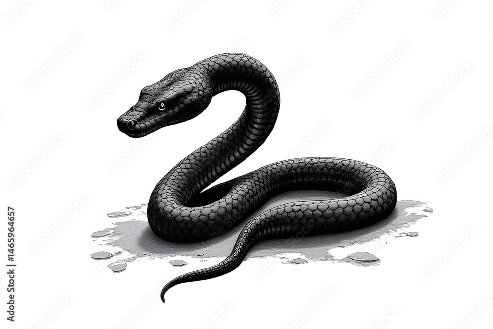 Fototapeta premium black and white snake