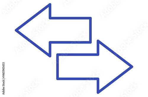 Bidirectional Arrow Icon for Exchange or Sync