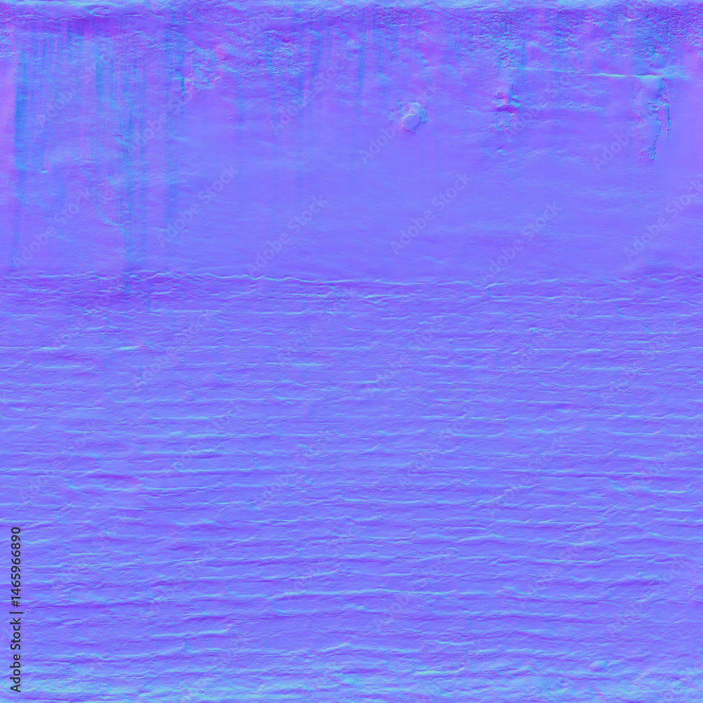 Naklejka premium Medieval Stone Wall Normal Map Texture