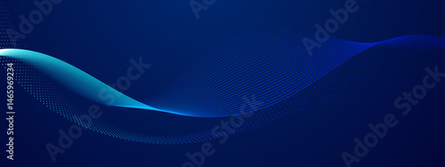 Blue abstract background with dotted and wavy lines. Perfect for modern web design, digital art projects, or technology related concepts. Vibrant and dynamic design.