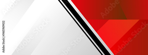 Abstract geometric composition in bold red, black, and white. Perfect for modern graphic design, backgrounds, posters, or web elements.