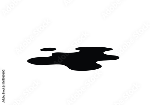 Puddle silhouette. This image shows a silhouette of a person rowing a boat, emphasizing the dynamic motion and posture of the athlete. Vector clipart illustration design.