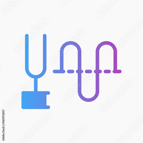Design Illustration graphic of tuning fork wave icon with gradient style. Suitable for UI, mobile design, web design, etc.