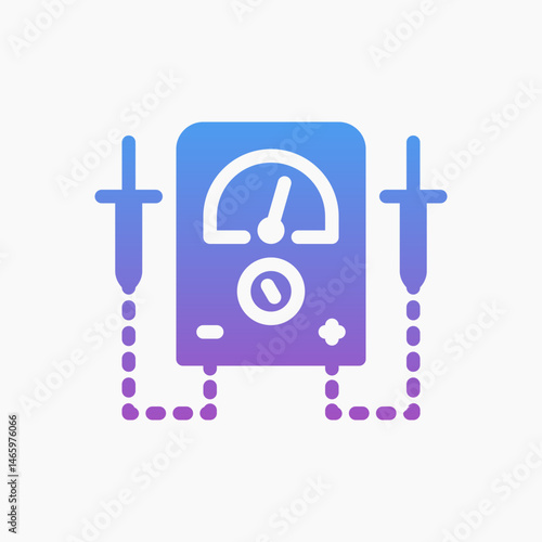 Design Illustration graphic of Voltage Meter icon with gradient style. Suitable for UI, mobile design, web design, etc.