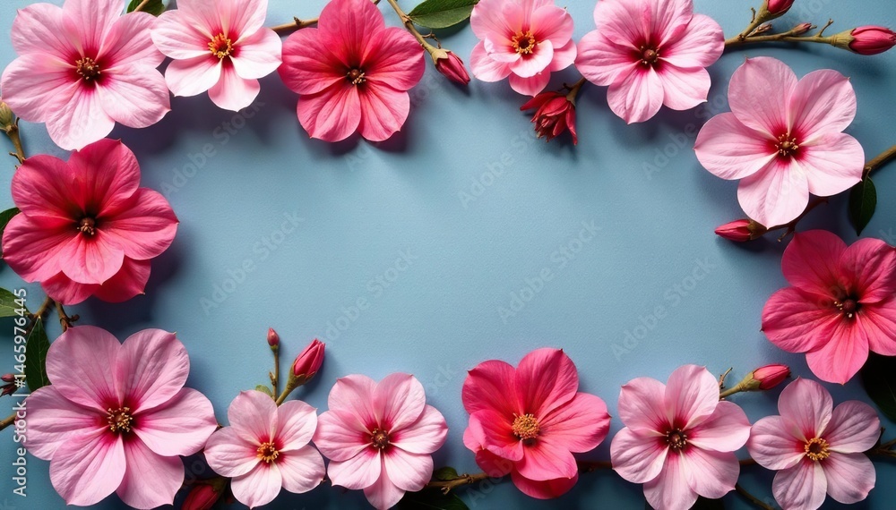 Delicate blossoms arranged in a symmetrical square tile, symmetry, color Delicate blossoms arranged in a symmetrical square tile, symmetry, color
