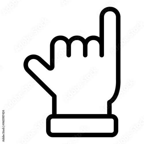 gesture shaka outline icon for hawaii greeting style