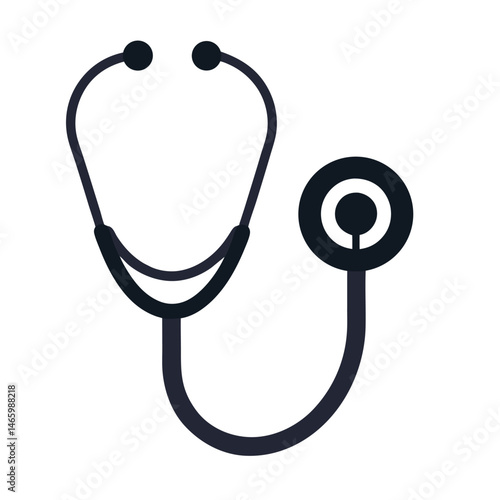 Doctor (physician) stethoscope medical device flat icon