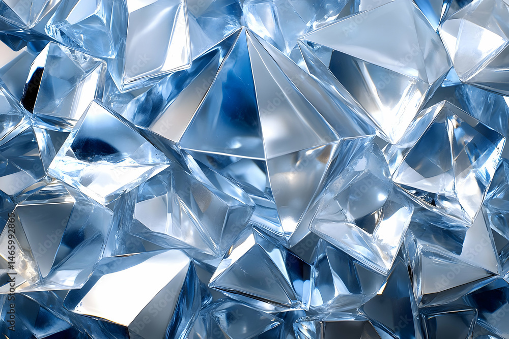 Blue Crystal 3D Render Abstract Background Blue Crystal 3D Render Abstract Background