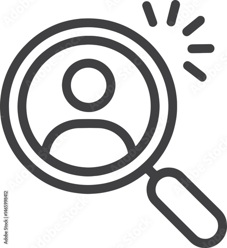 Confident Talent Search Icon vector