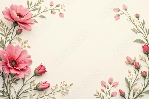 Subtle floral motif on a neutral backdrop, delicate and intricate , surface, textile, pastel