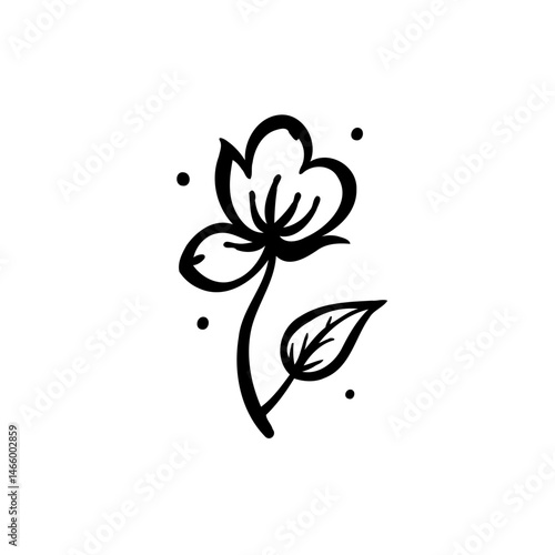 Elegant floral illustration with minimalist design, ideal for creative projects