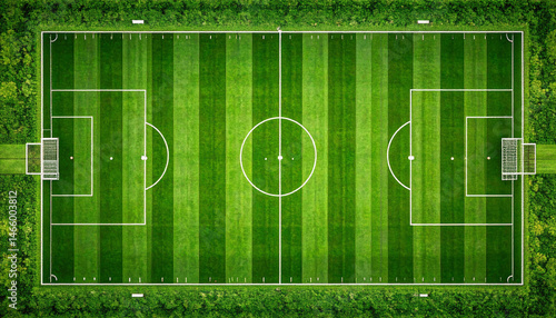 Aerial view of a football pitch, background or wallpaper, fifa club world cup day