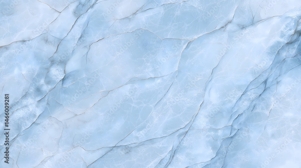 Obraz premium Light Sky Blue Marble Texture with Silver Veins High-Resolution Background Image