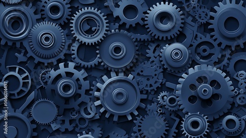 Wallpaper Mural Complex mechanical gears Torontodigital.ca