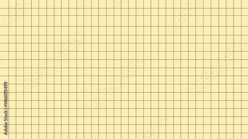 Pale yellow grid background with thin black lines, creating a structured and minimalist design, ideal for note-taking, planning, or as a simple texture