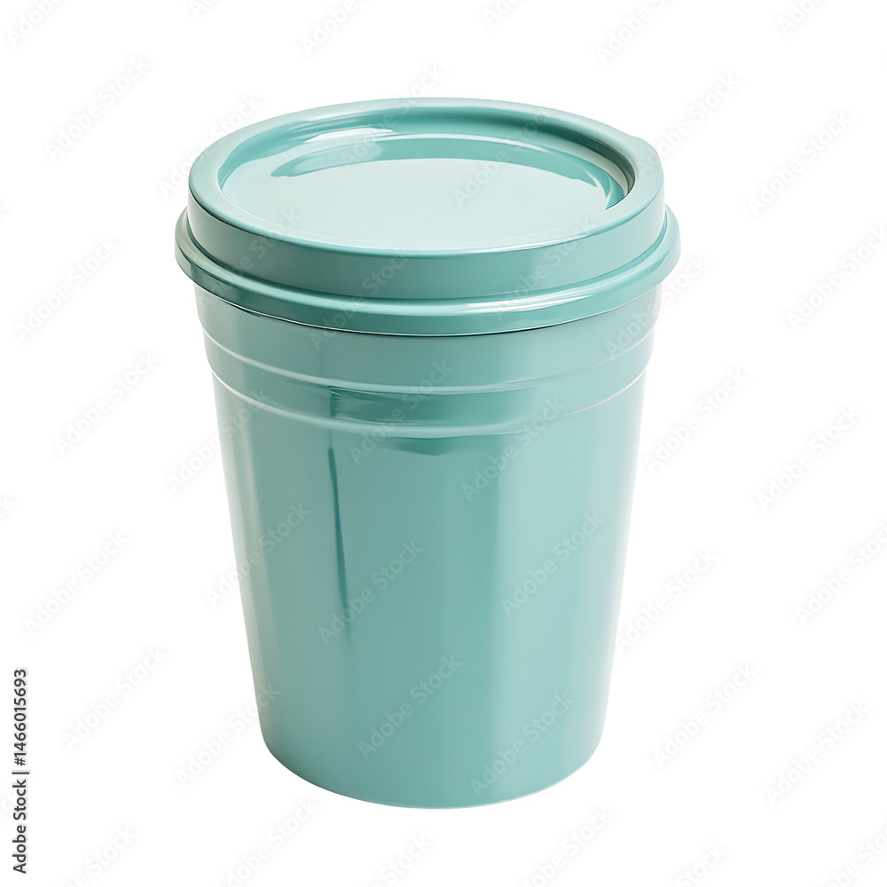 Obraz premium Teal reusable coffee cup