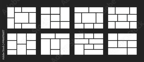 Geometric Grid Layout Variations for Design comic book,photo collage , and poster
