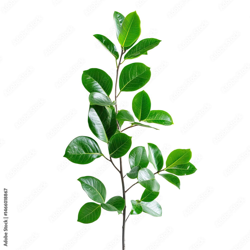 Fototapeta premium Lush green foliage branch