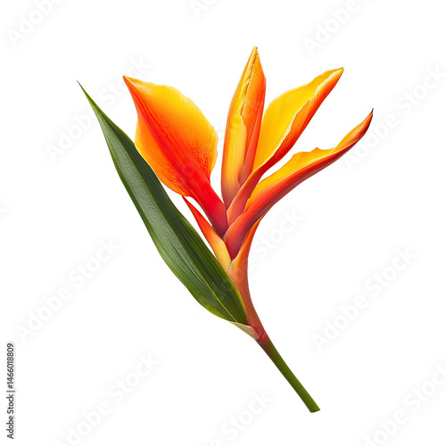 Tropical flower, vibrant orange